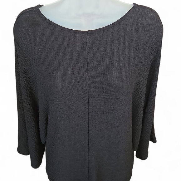 Anthropologie Black Textured Top - Picture 4 of 6